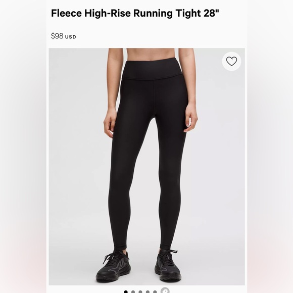 Lululemon Fleece high-rise running tights28” - Picture 1 of 3